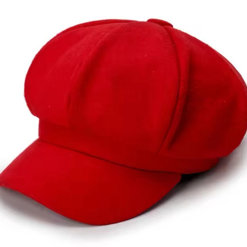 111 RED WOOLEN NEWSBOY CAP NWT FOR AUTUMN/WINTER